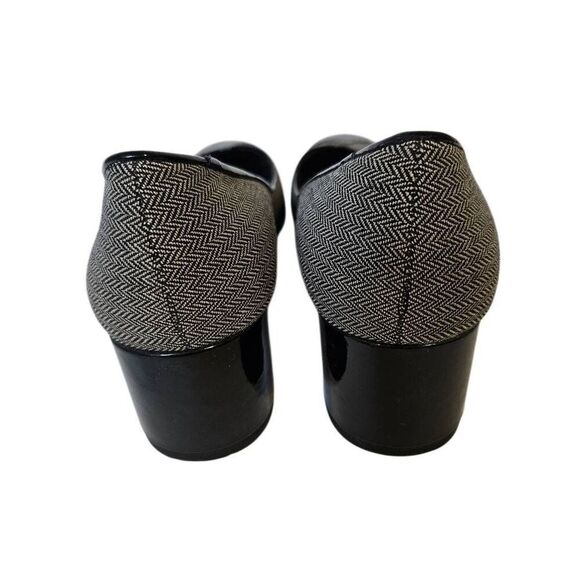 Delman womens heels, black herringbone. Size 8. - Picture 3 of 5